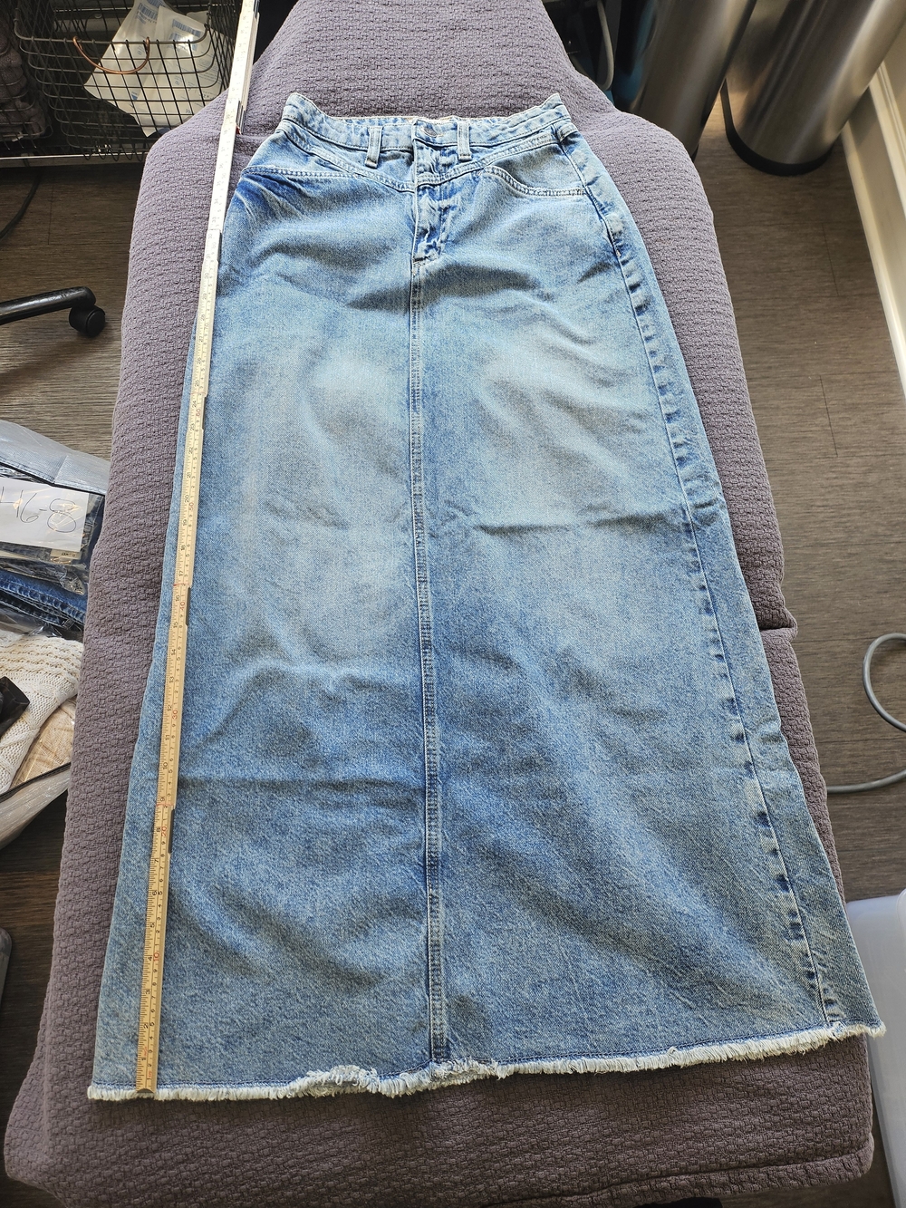 We The Free Light Blue Denim Maxi Skirt - Picture 2 of 4